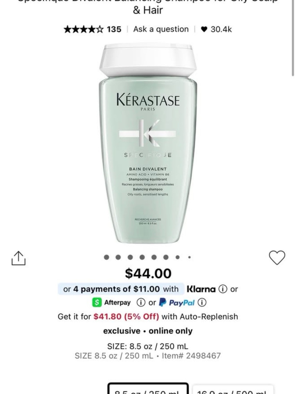 Kérastase Specifique Balancing Shampoo in Mint Green